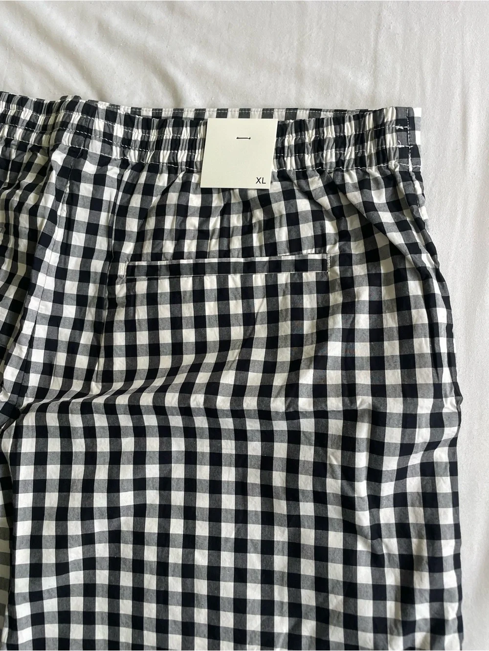 Banana Republic Black & White Gingham Flat Front Shorts